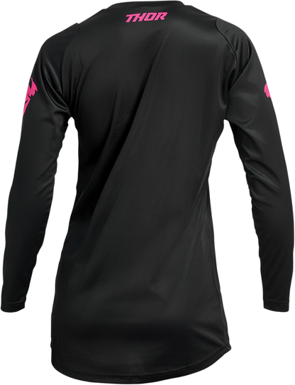 THOR Women's Sector Minimal Jersey - Black/Pink - Medium 2911-0249