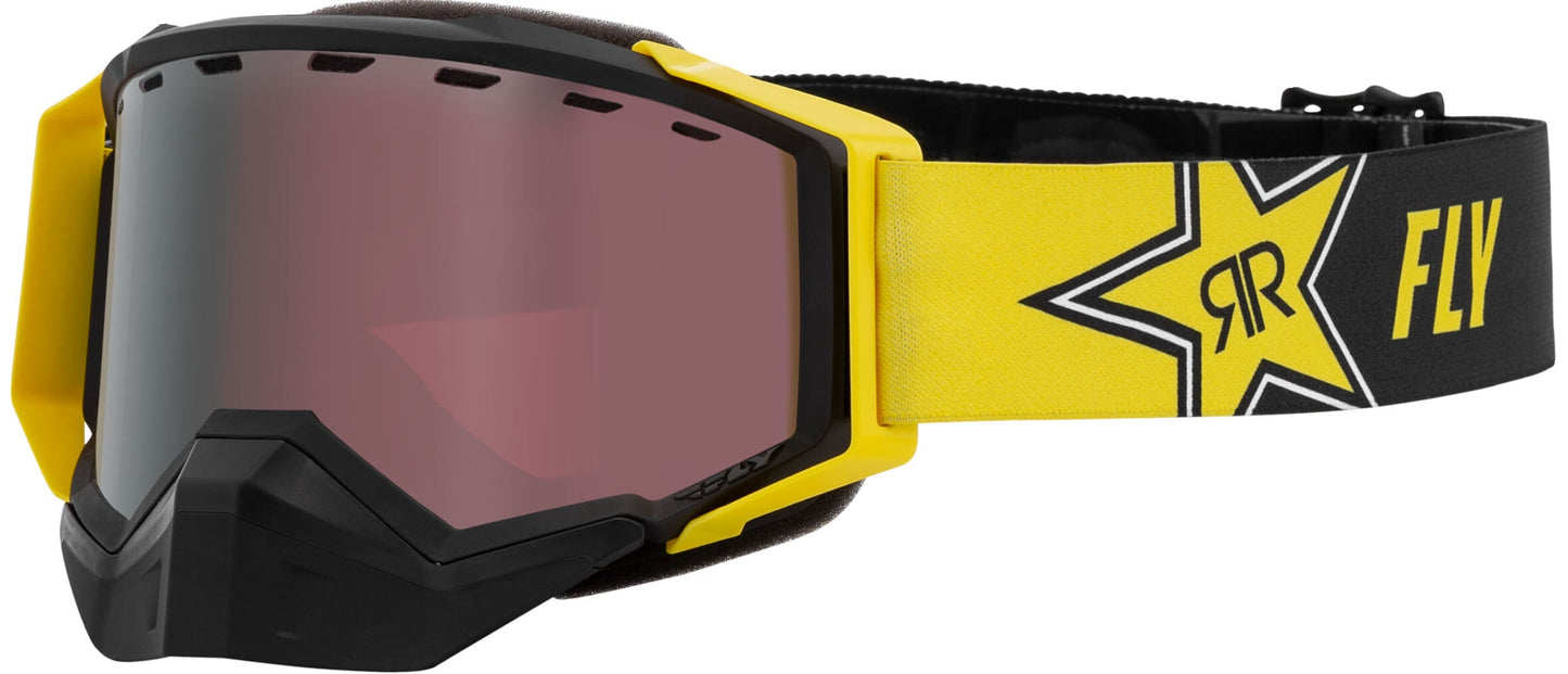 FLY RACING Zone Snow Goggle Rockstar W/ Silver Mirror/Rose Lens FLB-056