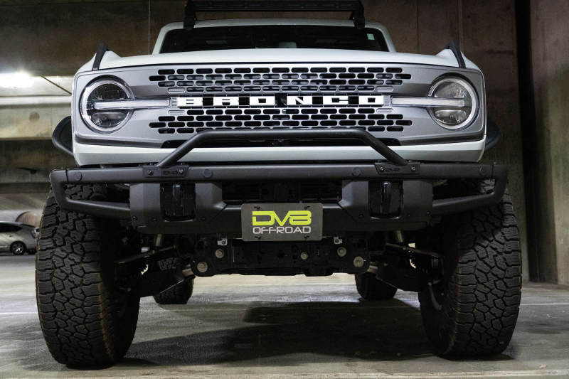 DV8 Offroad 21-22 Ford Bronco Factory Front Bumper Licence Relocation Bracket - Front LPBR-01