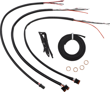 LA CHOPPERS Cable Kit- Quick Connect - 15" - 17" Ape Hanger Handlebars - Midnight LA-8156KT2-16M