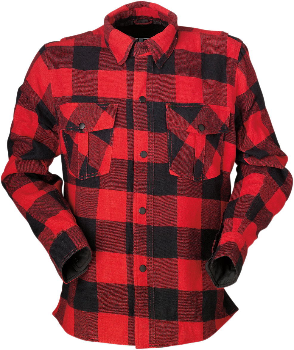 Z1R Duke Flannel Shirt - Red/Black - Medium 3040-2815