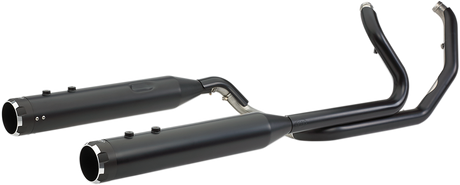 S&S CYCLE El Dorado Dual Exhaust System - Black - Black Thruster 550-0700C