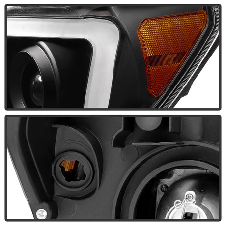 Xtune Toyota Tundra 07-13 LED Light Bar Projector Headlights Black PRO-JH-TTU07-LED-BK 9027888