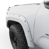 EGR 16+ Toyota Tacoma w/Mudflap Bolt-On Look Color Match Fender Flares - Set - Super White 795084-040