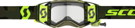 SCOTT Prospect Super WFS Goggle - Khaki Green/Neon Yellow - Clear 278595-7701113