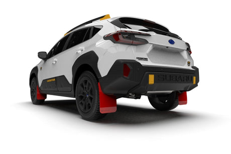 Rally Armor - 2024 Subaru Crosstrek (Wilderness Only) Red UR Mud Flap W/White Logo - No Drilling Req MF116-UR-RD-WH