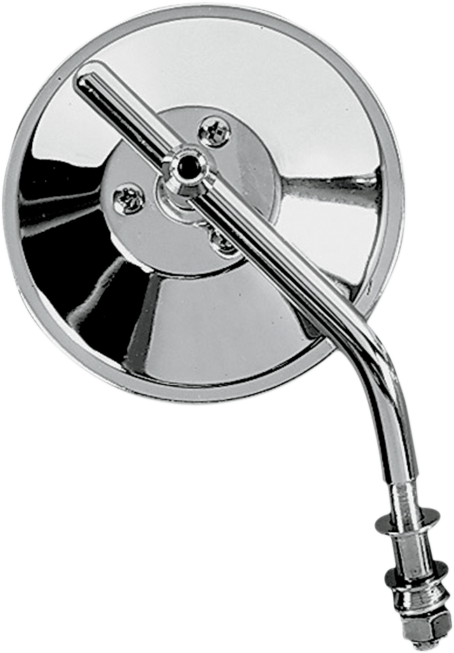 DRAG SPECIALTIES 4" Round Mirror - Adjustable Stem KA-1-BC4