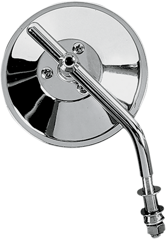 DRAG SPECIALTIES 4" Round Mirror - Adjustable Stem KA-1-BC4