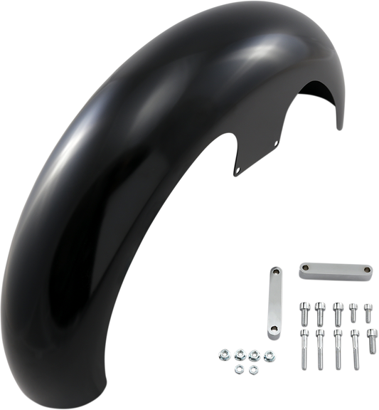 KLOCK WERKS Wrapper Front Fender - Black - Steel - 21" KWF-04-0469