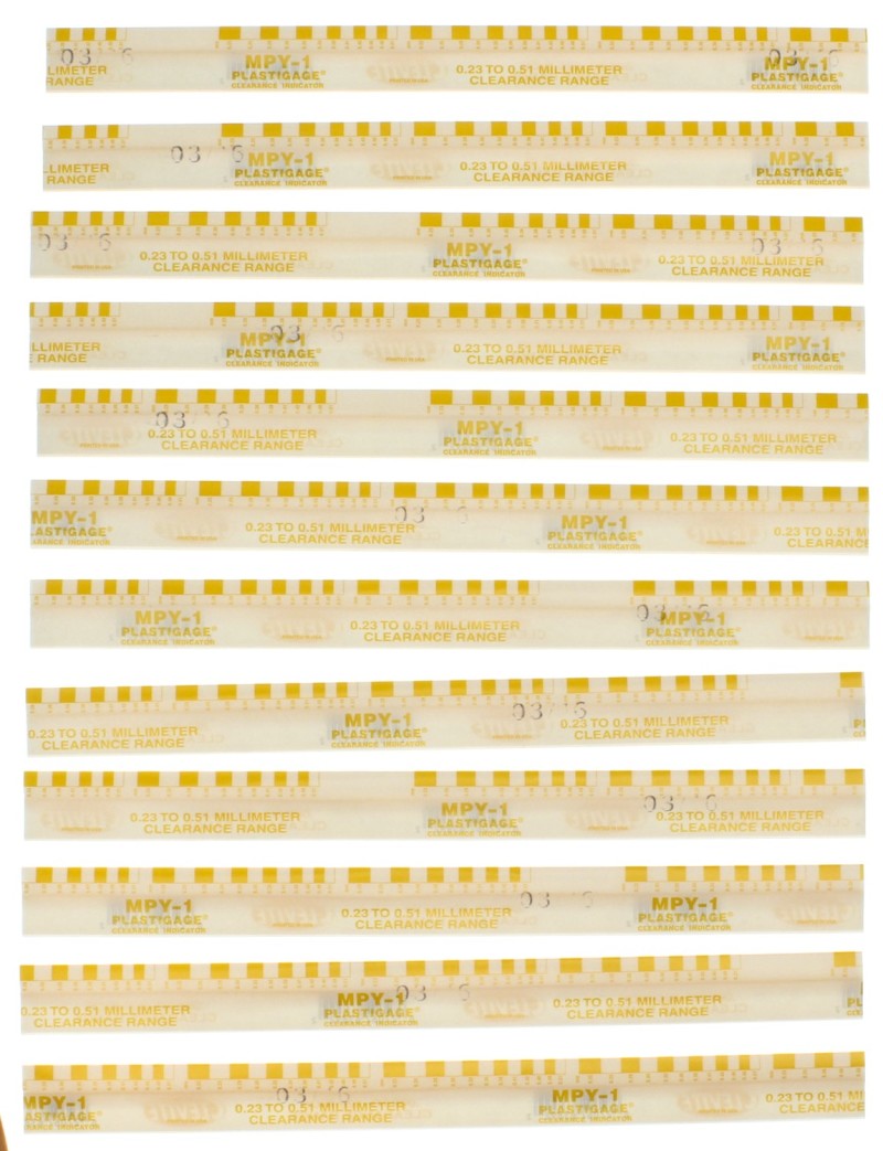 Clevite Plastigage Yellow Plastigage - 12 Pack MPY1