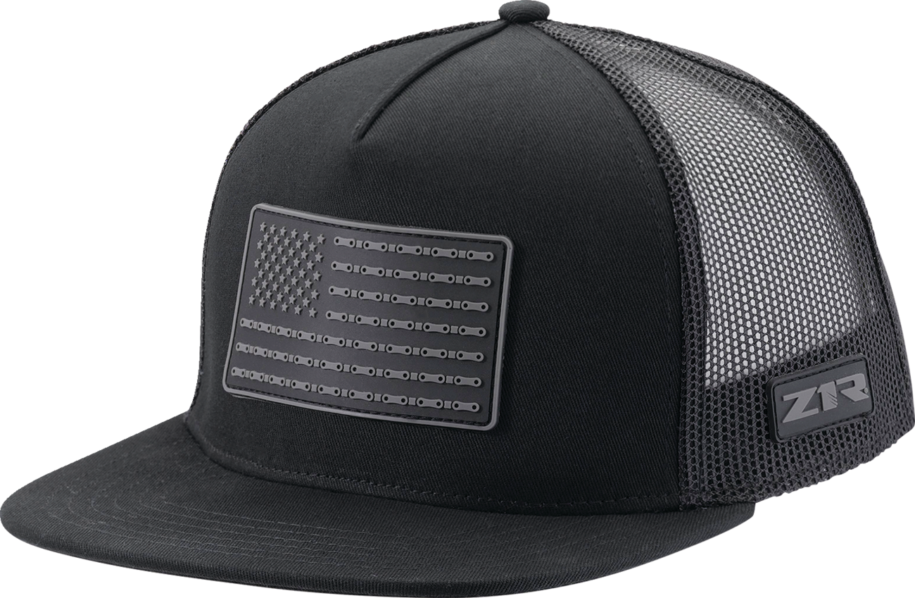 Z1R Flag Patch Snapback Hat - Black 2501-4023