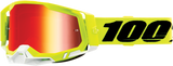 100% Racecraft 2 Goggles - Fluo Yellow - Red Mirror 50010-00004