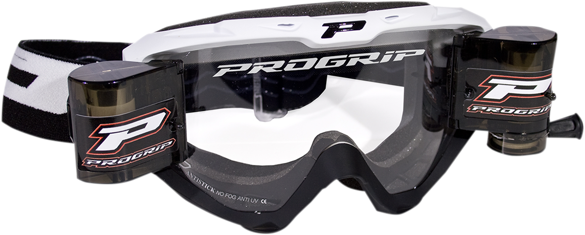 PRO GRIP 3450 Riot Roll Off Goggles - White/Black PZ3450ROBINE