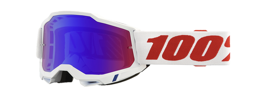 100% Accuri 2 Goggles - Pure - Red/Blue Mirror 50014-00028
