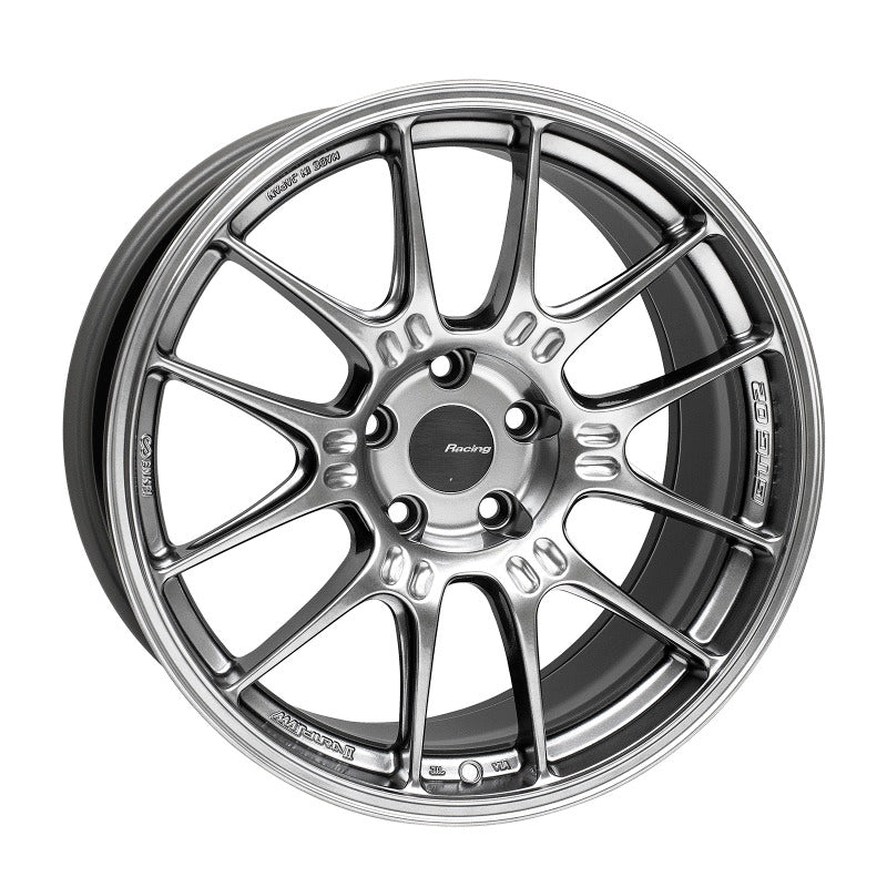 Enkei GTC02 18x9 5x112 25mm Offset 66.5mm Bore Hyper Silver Wheel 534-890-4425HS