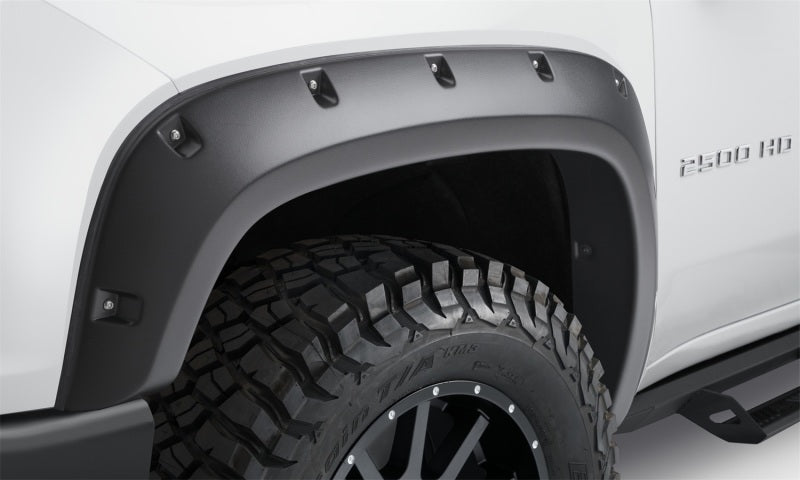 Bushwacker 19-21 Chevrolet Silverado 2500 / 3500 HD (Excl. Dually) Forge Style Flares 4pc - Black 48146-08