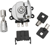 DRAG SPECIALTIES Side Hinge Ignition Switch with Fork Lock - Chrome 21-0209K
