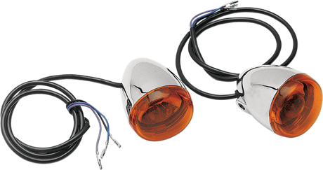 CHRIS PRODUCTS Front Signal Light Assembly - Chrome/Amber - Dual-Filament 8500A