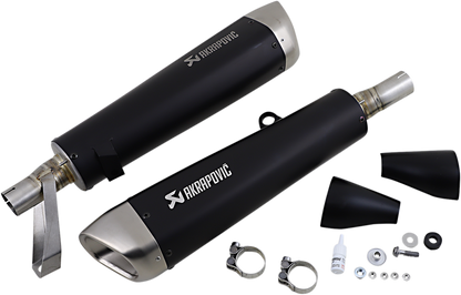 AKRAPOVIC Street Twin Mufflers - Titanium S-T9SO2-HCQTBL 1811-3993