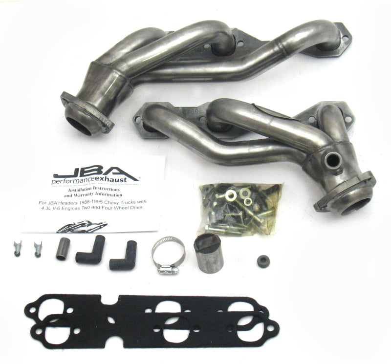 JBA 88-95 GM Truck 4.3L V6 w/o A.I.R. Injection 1-1/2in Primary Raw 409SS Cat4Ward Header 1840S