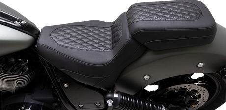 MUSTANG Squareback Seat - Solo - Black - Diamond Stitch - Chief '22-'23 88201