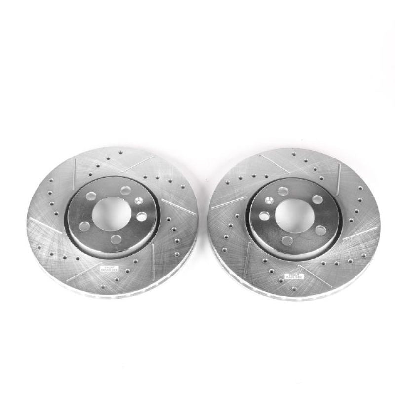 Power Stop 99-10 Volkswagen Beetle Front Evolution Drilled & Slotted Rotors - Pair EBR641XPR