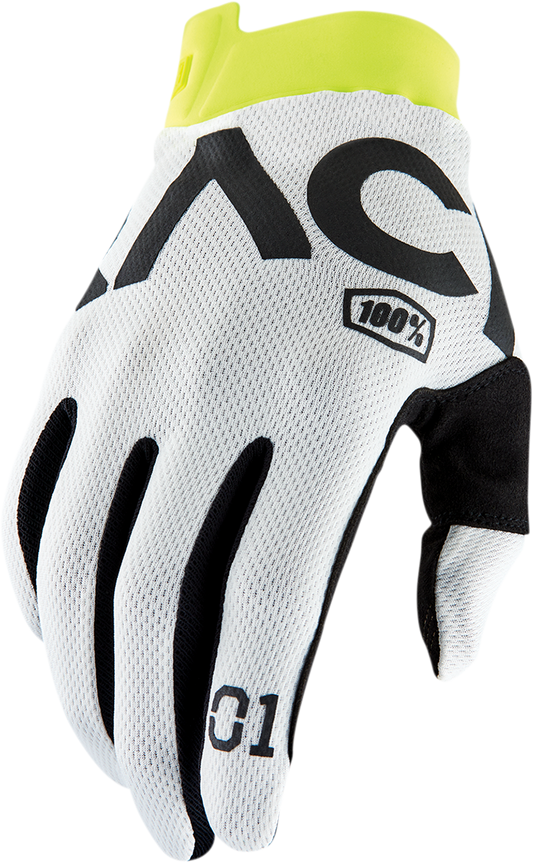 100% Racr iTrack Gloves - White - Large 10015-010-12