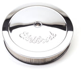 Edelbrock Air Cleaner Pro-Flo Series Round Steel Top Paper Element 14In Dia X 3 75In Dropped Base 1221