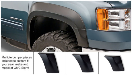Bushwacker 07-13 GMC Sierra 1500 Fleetside Extend-A-Fender Style Flares 4pc 78.7/97.6in Bed - Black 40952-02