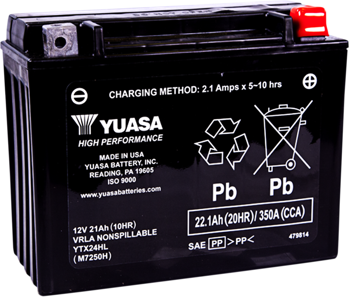 YUASA AGM Battery - YTX24HL YUAM7250H