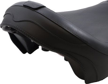MUSTANG Seat - Vintage - Wide - Touring - With Driver Backrest - Two-Piece - Smooth - Black - Vegas 79381