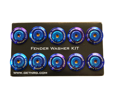 NRG Fender Washer Kit (TI Series) M6 Bolts For Plastic (TI Burn Washer/TI Burn Screw) - Set of 10 FW-200TT