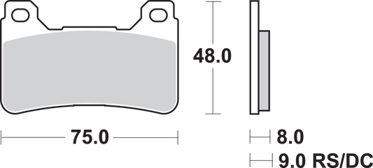 SBS Dual Carbon Brake Pads - CBR 809DC