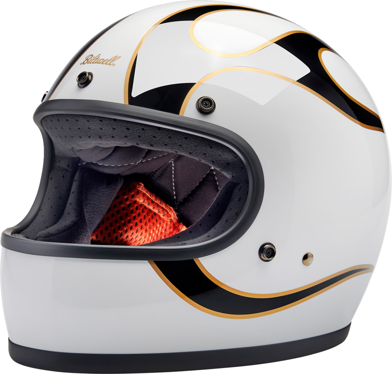 Casco BILTWELL Gringo - Llamas - Blanco/Negro - XS 1002-561-501 