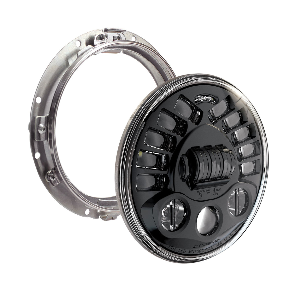 JW SPEAKER8790a2 Adaptive Headlt 7" Blk Bezel W/Mount Ring555051