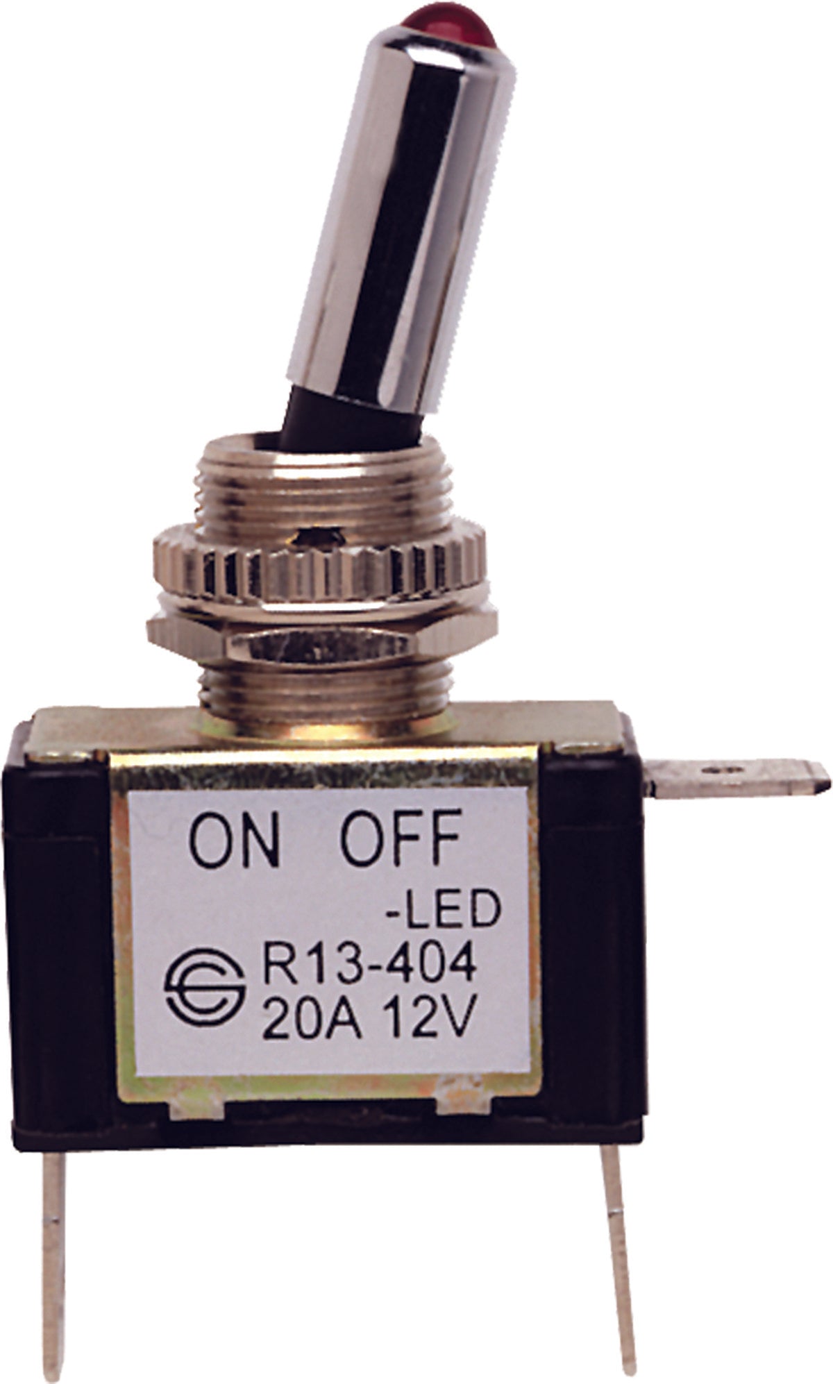 BUSS Toggle Switch 20 Amp W/Red Led On-Off BP/STT