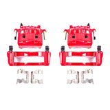 Power Stop 16-17 Subaru Crosstrek Front Red Calipers w/Brackets - Pair S2682A