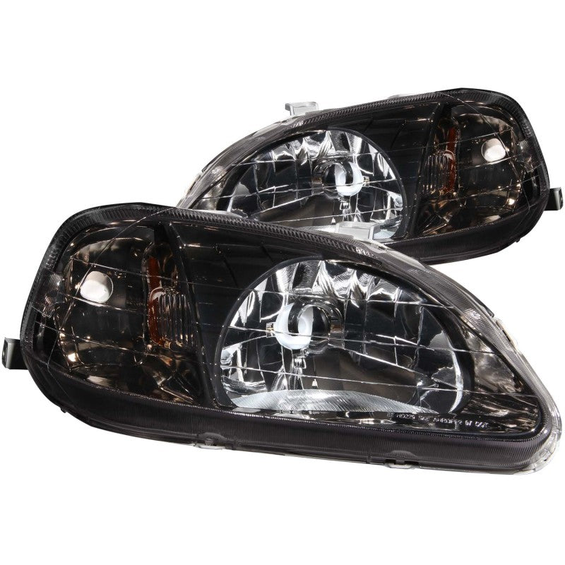 ANZO 1999-2000 Honda Civic Crystal Headlights Gun-Metal Gray 121234
