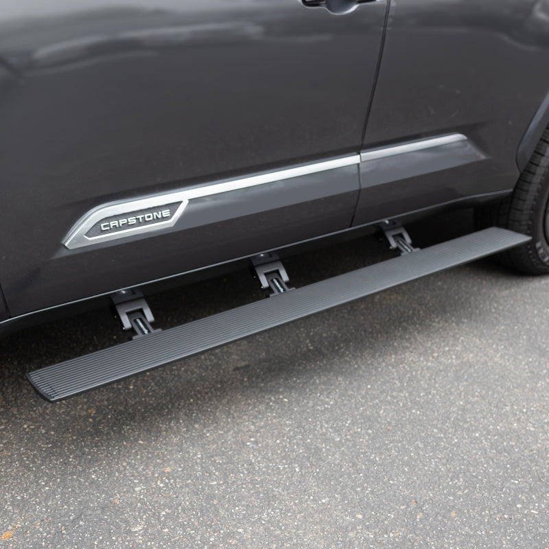 Go Rhino 23-24 Toyota Sequoia Sport Utility (Ex. Hybrid) E1 Electric Running Board Kit - Text. Black 20443974PC