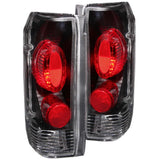ANZO 1989-1996 Ford F-150 Taillights Black 211062