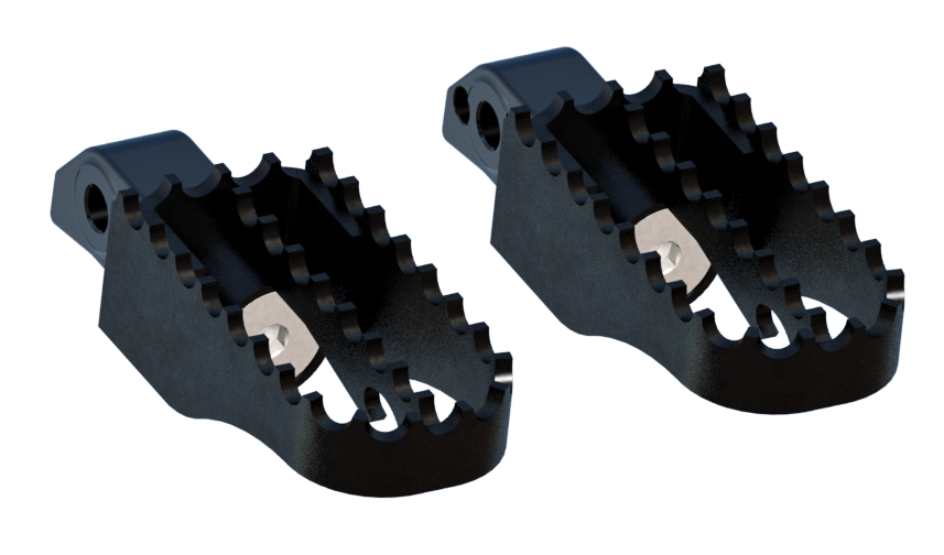 BURLY BRAND Mx Style Style Foot Pegs Passenger Black B13-1201B