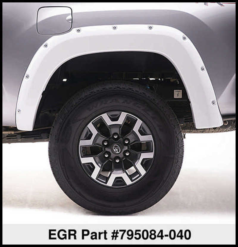 EGR 16+ Toyota Tacoma w/Mudflap Bolt-On Look Color Match Fender Flares - Set - Super White 795084-040
