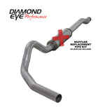 Diamond Eye KIT 4in CB MFLR RPLCMENT PIPE SGL AL: 03-07 FORD 6.0L F250/F350 (Extended Cab Only) K4338A-RP