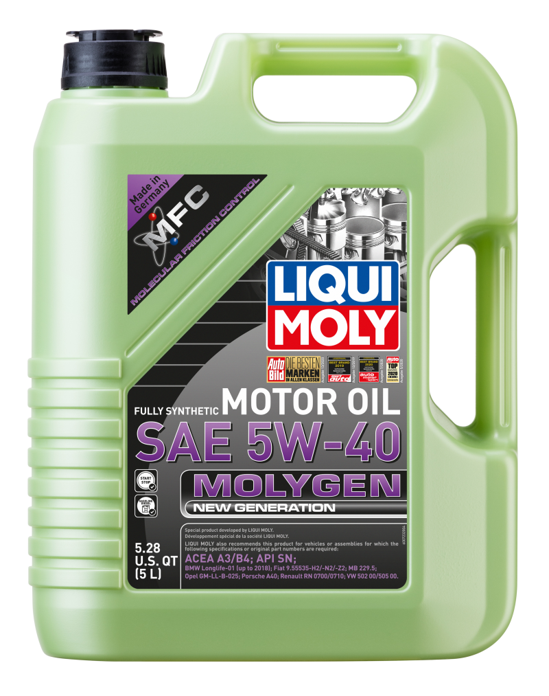 LIQUI MOLY 5L Molygen New Generation Motor Oil SAE 5W40 20232
