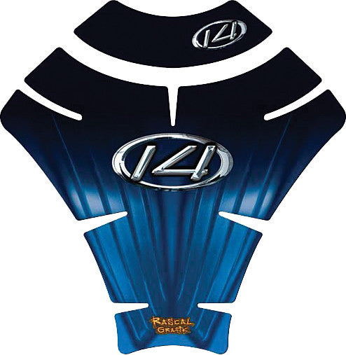 RASCAL GRAFIK Tank Pad Kaw Zx14 '06-09 Blu/Blk RA36063