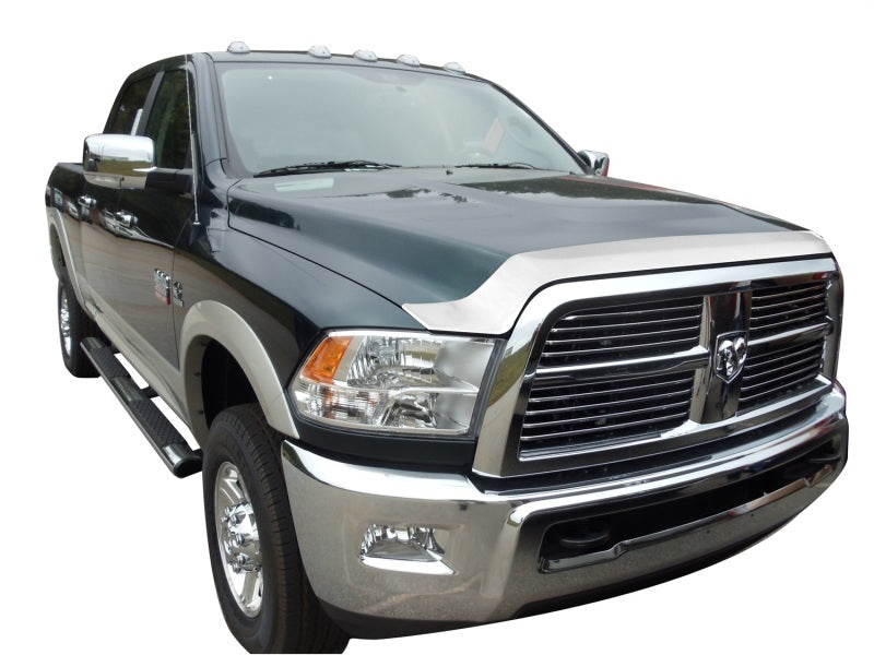 AVS 10-18 Dodge RAM 2500 Aeroskin Low Profile Hood Shield - Chrome 622051