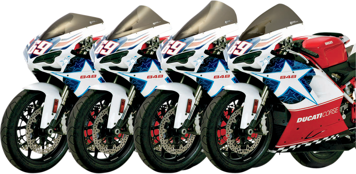 Zero Gravity Double Bubble Windscreen - Smoke - Ducati 1098 16-729-02