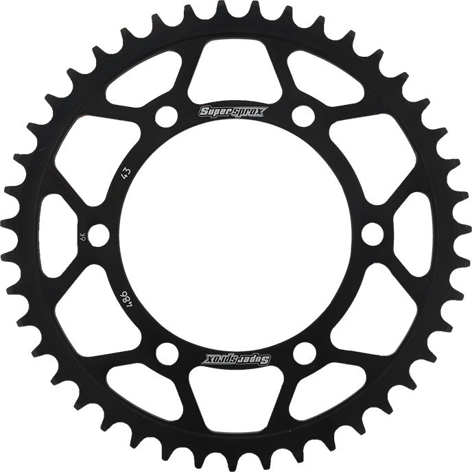 SUPERSPROX Rear Sprocket Steel 43t-520 Blk Yam RFE-486-43-BLK