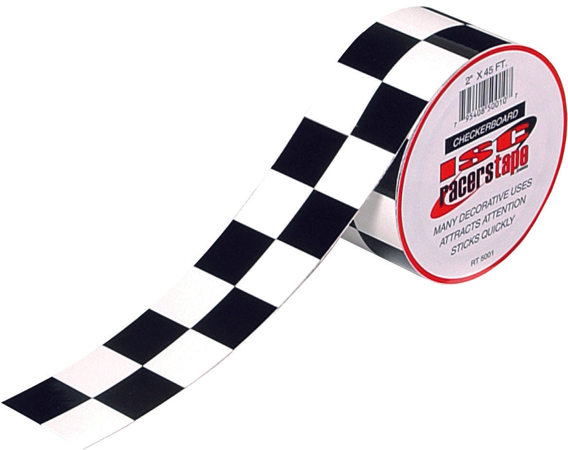 ISC Black & White Straight Checker Board Tape 2"X45' RT5001