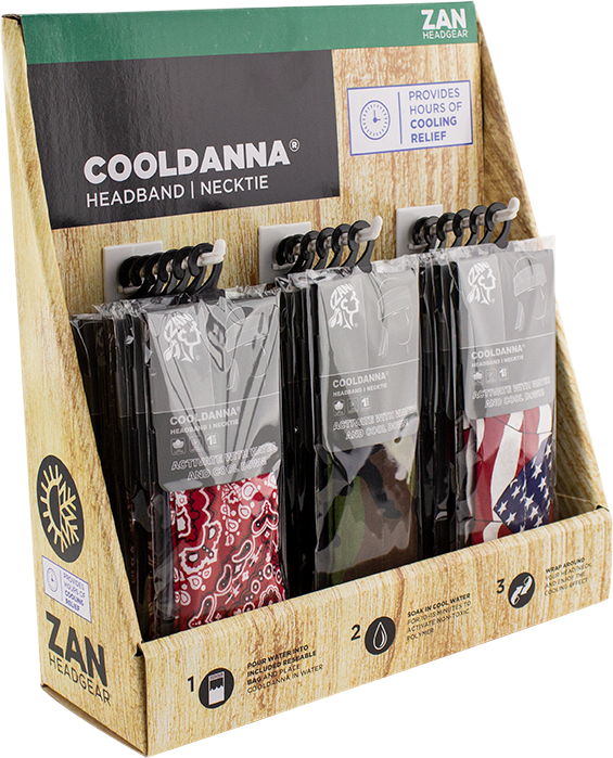 ZAN HEADGEAR Cotton Cooldanna - 18 pack DISPF-ZCCBS